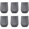 

6 Naturalesa Stemless Wine Glasses Set 11 oz. - Vacuum Insulated Travel Mugs - Rustic Grey