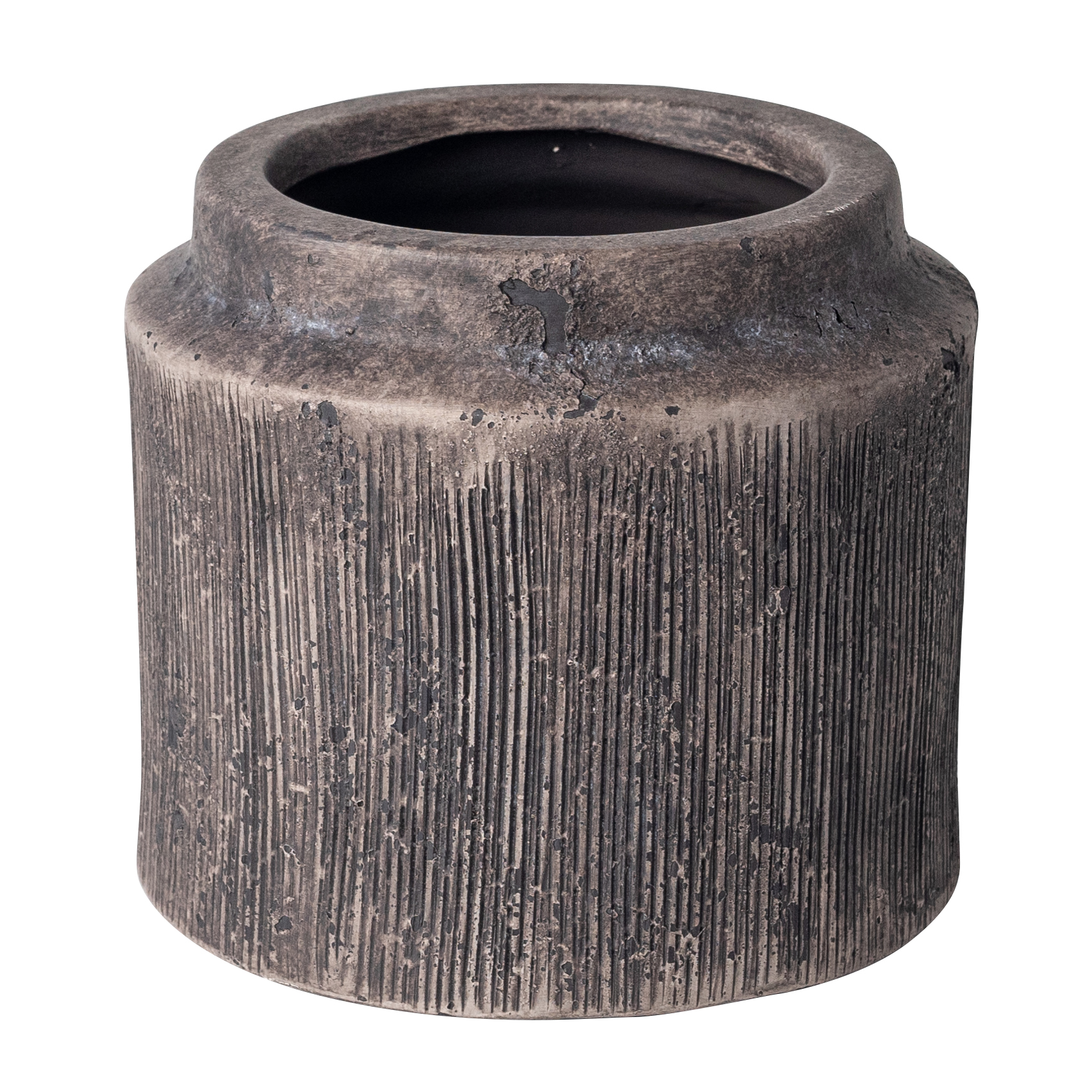 Better Homes & Gardens 6" x 6" x 5.4" Round Black Ceramic Alexander Plant Planter