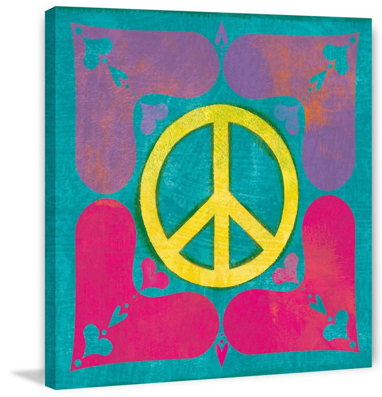 Marmont Hill "Peace Sign Quilt II" Painting Print on Canvas