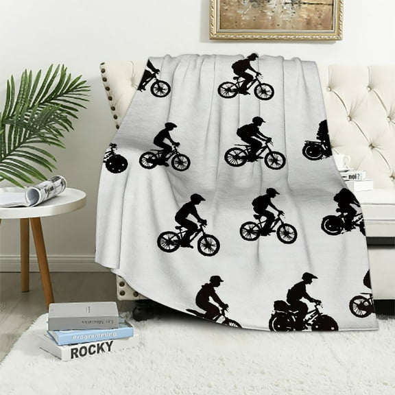 Fleece Throw Blanket for Bed Sofa Couch, Flannel Fuzzy Blanket All Season Dirt Bike Bed Blanket, Room Decor Plush Blanket Baby