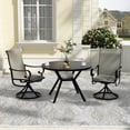 thumbnail image 2 of Zidtia 42" Round Outdoor Patio Dining Table, All-Weather Metal Patio Table with Adjustable Umbrella Hole, Weather Resistant Patio Furniture, 2 of 10
