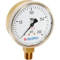 thumbnail image 3 of Global Industrial 2-1/2"" Compressed Gas Gauge 200 PSI 1/4"" NPT LM Polished Bra, 3 of 3