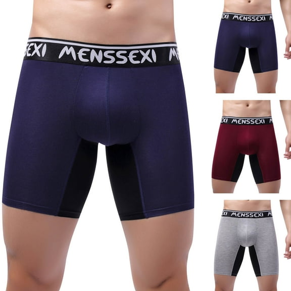 Dovford Men's Underwear Boxer Briefs Regular Long,Mens Boxer Briefs Underwear Men Pack Stretch Athletic Mens Underwear