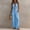 Light Blue, variant on YYV Jumpsuits for Women Casual Summer Solid V Neck Sleeveless Wide Leg Jumpsuit with Pockets Loose Flowy One Piece Romper Gray M