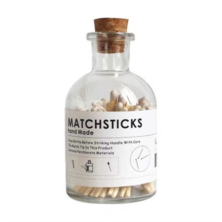 Retro Bedroom Living Room Decorations Cotton Swab Diffuse Empty Bottle Scented Candle Match Bottle Transparent Glass Storage Bottle