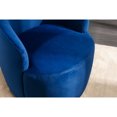 thumbnail image 4 of Swivel Blue Velvet Chair / Perfect for Small Spaces, 4 of 5