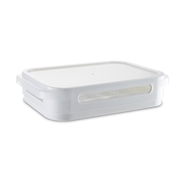Bearachild Caja de almacenamiento de huevos de 24 rejillas, comedor, Hotel, cafetería, restaurante, cocina, nevera, bandeja de sellado de Cocina y Comedor