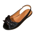 thumbnail image 2 of DIVVce Womens Shoes Peep Toe Slingback Bow Decorated Slip On Footwear For Casual Summer And Dressy Daily Occasions, 2 of 8