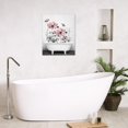 thumbnail image 2 of Pink Floral Wall Art for Living Room,Pink and Grey Flower and Butterfly in Bathtub on Rustic Wood Canvas Wall Art Country Wildflower Framed Wall Art for Bathroom Bedroom Decor,12L X 12W Inches, 2 of 6