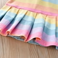 thumbnail image 4 of Summer Toddler Kid Girls Cotton Bunny Rainbow Pincess Dresses Pleat Dress, 4 of 9