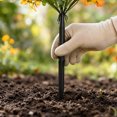 thumbnail image 3 of Doghiosgha 1 Pc 17.7 Inch Artificial Pansy Flower Stake Faux Outdoor Plants Pick for Garden Patio Yard Pathway Decor, Orange, 3 of 6