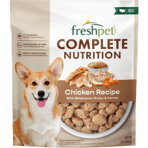 Freshpet Fresh Dog Food Complete Nutrition Chicken Recipe 1lb