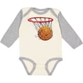 thumbnail image 3 of Inktastic Basketball Swish Boys or Girls Long Sleeve Baby Bodysuit, 3 of 5