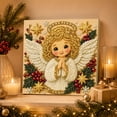 thumbnail image 4 of Christmas Angels Diamond Art Kit, Framed 3D Pearl Painting for Adults, 20x20cm Cute Holiday Wall Art with Beads, Complete Craft Set for Home Decor, Relaxation & Gift, 4 of 4