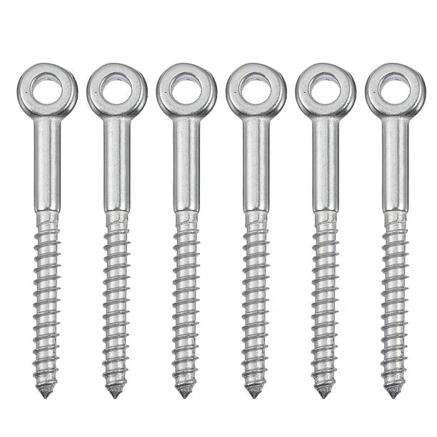 NUOLUX Eye Screw Bolts Hooks Heavy Duty Bolt Stainless Steel Tapping
