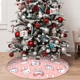 thumbnail image 5 of Rateoe Girl Rabbit Print Christmas Tree Skirt 30" for Xmas Holiday New Year Party Circle Tree Mat Ornaments Decoration, 5 of 7