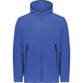 thumbnail image 2 of Augusta Sportswear B29634757 Eco Revive Polar Fleece Hooded Full-Zip Jacket, Royal - 2XL, 2 of 7
