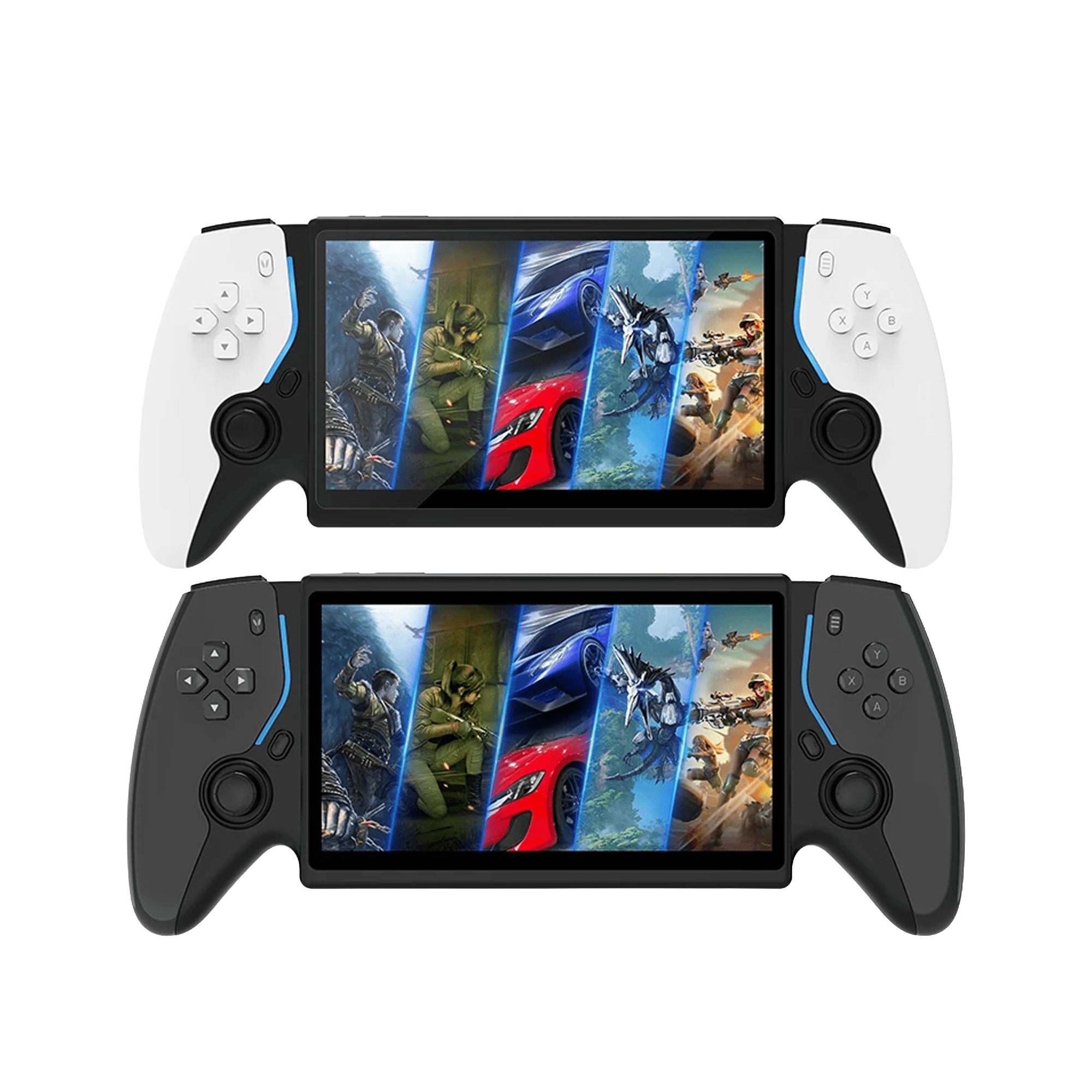 HC800 Handheld Game Console Linux System 64GB Open Source 7 Inch Big Screen Portable Game Play Video Game Console (Black)