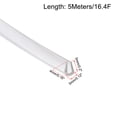 thumbnail image 2 of Uxcell Fits 0.5-1mm Edge 5Meters/16.4Ft Length 0.2" Height Trim U-Seal Transparent, 2 of 5