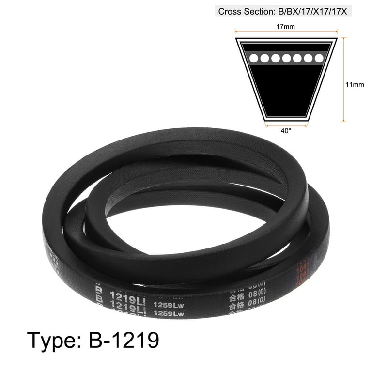 Uxcell B1219 V Belts Drive Belt 1219mm Inner Girth Rubber