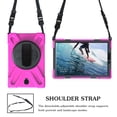 thumbnail image 4 of Galaxy Tab S4 10.5 Inch Case by KIQ Heavy Duty Shield Rotating Palmstrap Kickstand Shoulder Strap Tempered Glass Screen Protector for Samsung Galaxy Tab S4 10.5 T830 SM-T830 (2018) (Hot Pink), 4 of 6
