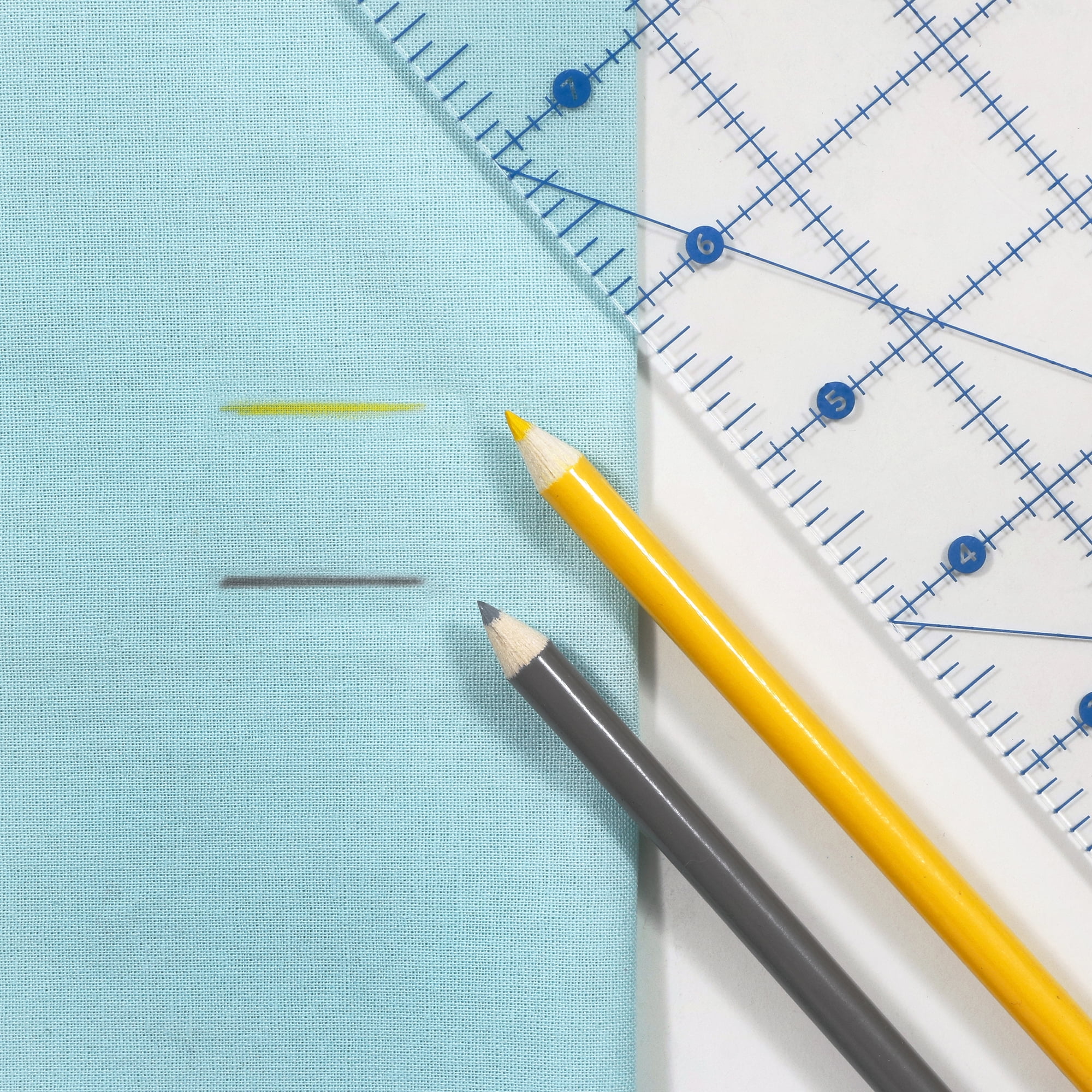 Hello Hobby Water-Soluble Fabric Marking Pencils, Gray and Yellow (2 Count)