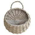 thumbnail image 5 of ievspot 1 Set Rattan Wicker Hanging Flower Pot, Half Round Rattan Railing Planter, Hanging Planter with Removable Integral Handle, 5 of 7