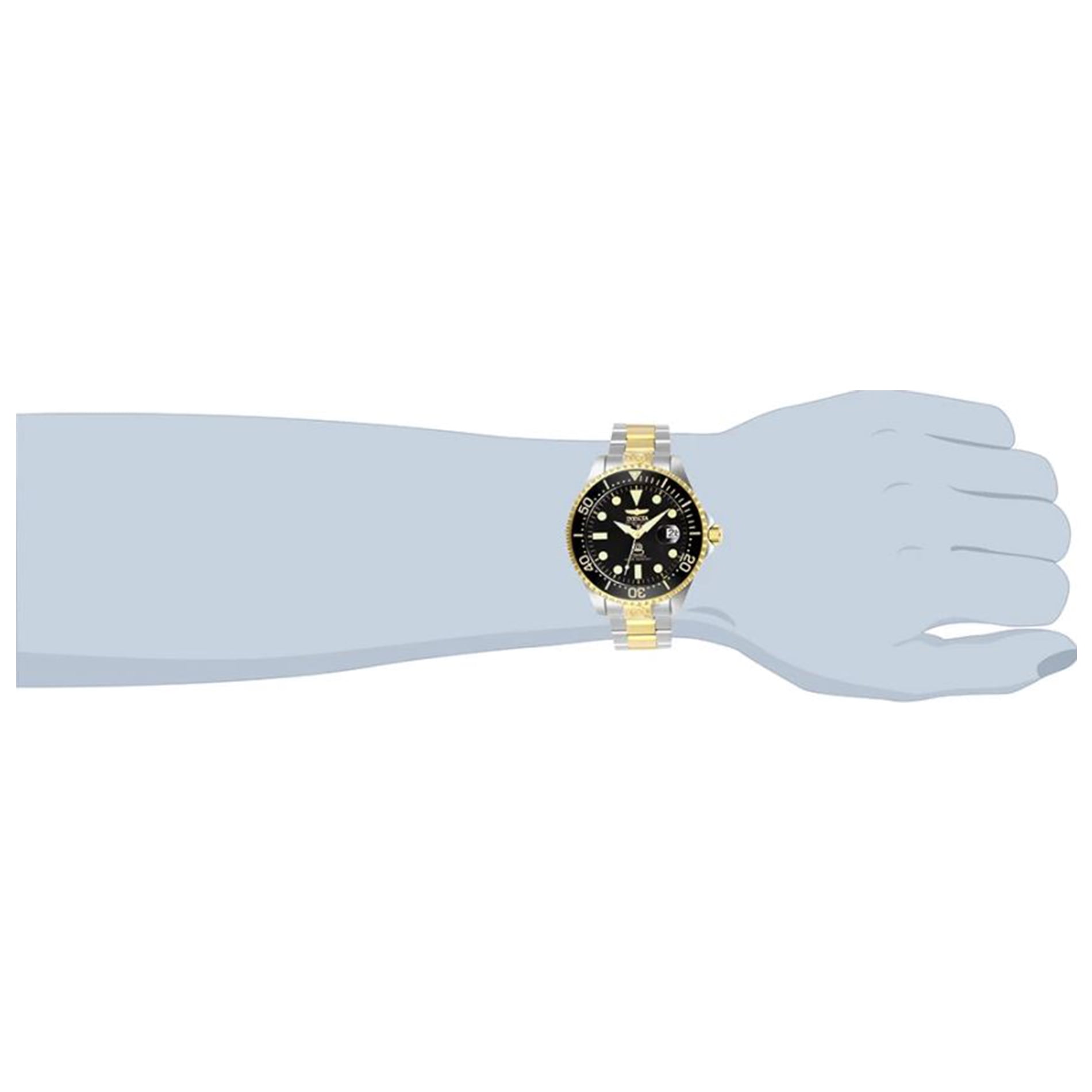 Invicta Grand Diver Automatic Black Dial Two-tone Men's Watch 27614