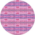 thumbnail image 1 of Ahgly Company Machine Washable Indoor Round Transitional Violet Purple Area Rugs, 4' Round, 1 of 7