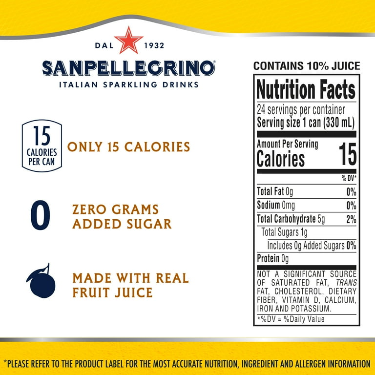 Sanpellegrino Soda Italiana Sparkling Lemonade, 11.15 fl oz, 24 Pack photo 6