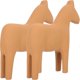thumbnail image 2 of Wood Horse Figurine Home Decor Wooden Horse Decoration Coffee Shop Minimalist Design 7.3×6.5×1.6in 2Pcs, 2 of 4
