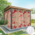 thumbnail image 6 of Outdoor Curtains for Patio Waterproof, Valentines Love Heart Outdoor Privacy Panels Grommet, Eucalyptus Red Love Heart Wooden Blackout Outside Curtains for Porch/Cabana 54"x84", 2 Panels, 6 of 8
