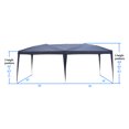 thumbnail image 2 of 10 x 20 ft Outdoor Canopy Tent, Heavy Duty Commercial Tent, Portable Waterproof Canopy, Folding Party Tent Outdoor Shelter with Carry Bag - Blue, B1988, 2 of 10