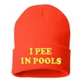 thumbnail image 1 of Adult I Pee In Pools Embroidered Cuffed Knit Beanie Cap, 1 of 1