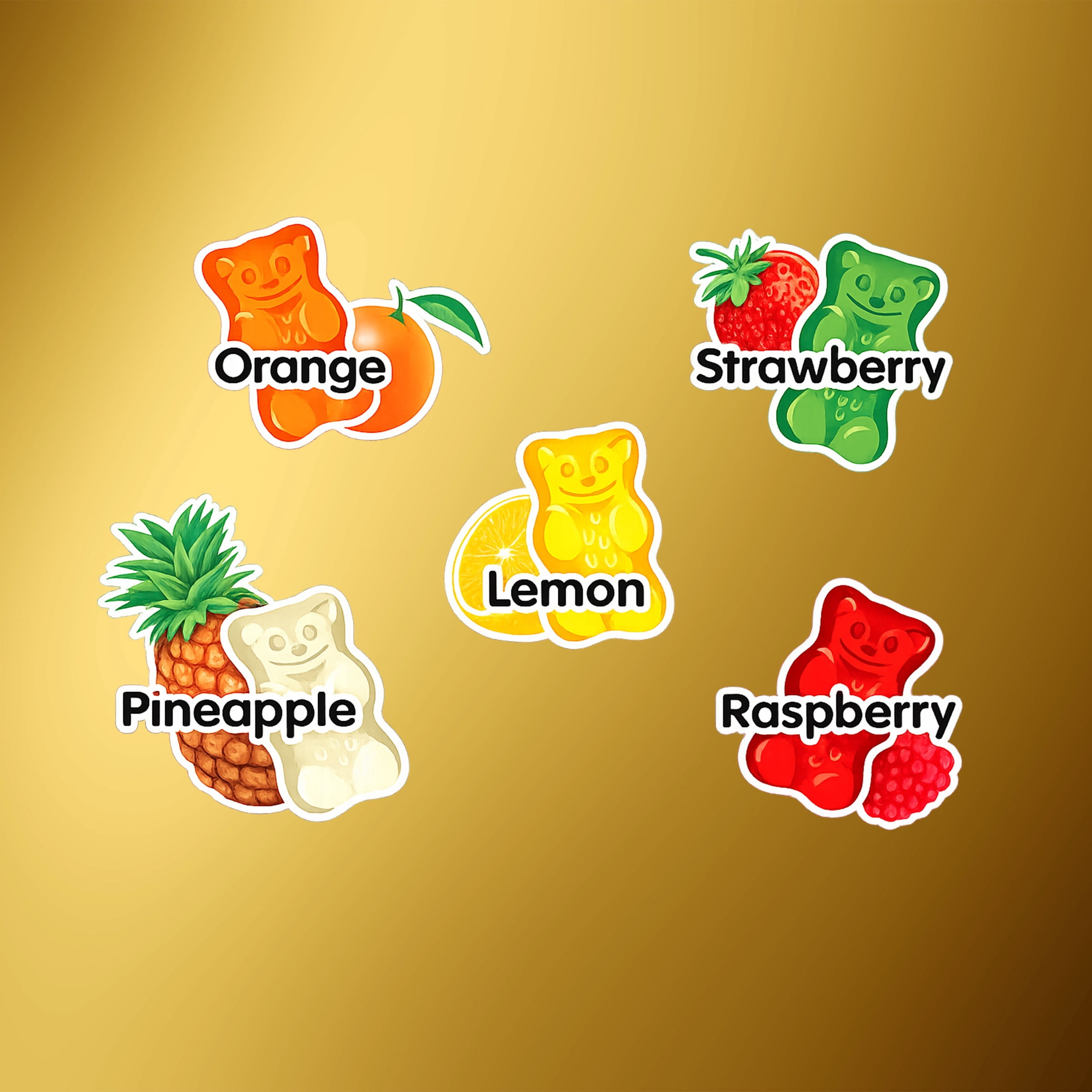 (5 pack) HARIBO Goldbears Original Fruit Flavor Gummy Candy Mini Pouches, 9.5oz