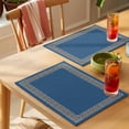 thumbnail image 4 of Blue Placemats Set of 4, Greek Chinese Style Non-Slip Place Mats Washable Table Mats for Kitchen Dining Table Decorations Indoor/Outdoor, 4 of 9