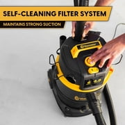 Vacmaster Professional VDK811PW 0201 8 Gallon 4.5 Peak HP Wet/Dry Vac with Self-Cleaning Filter System, 8 Gal, Black