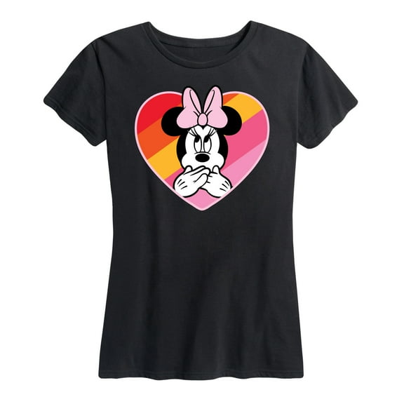 Mickey & Friends - Oops Minnie Rainbow Heart - Women's Short Sleeve Graphic T-Shirt