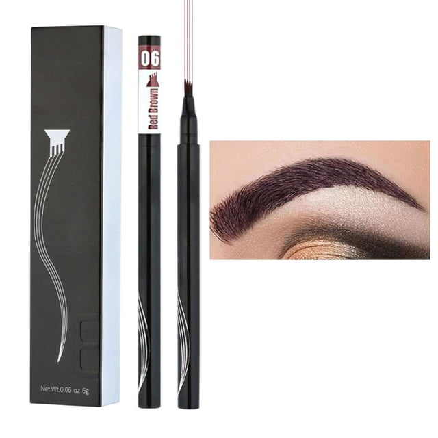Crayon à Sourcils Microblading Crayon à Sourcils Microblading Crayon à Sourcils 4 Pointes Fourchues Crayon à Sourcils Microblading pour Maquillage Naturel, Crayon à Sourcils
