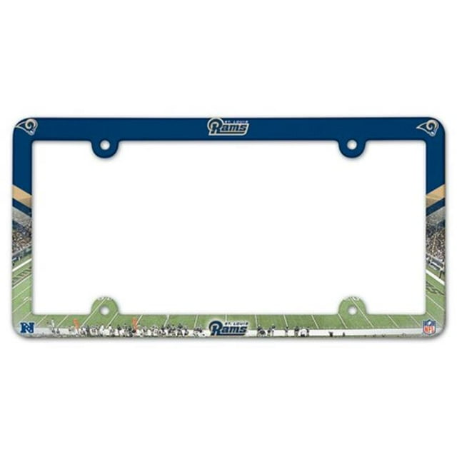 Los Angeles Rams License Plate Frame Plastic Full Color Style