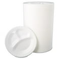 thumbnail image 2 of Dart Laminated Foam Dinnerware, Plate, 3-Comp, 10 1/4", White, 125/Pk, 4 Pks/Ctn (10CPWQR), 2 of 6
