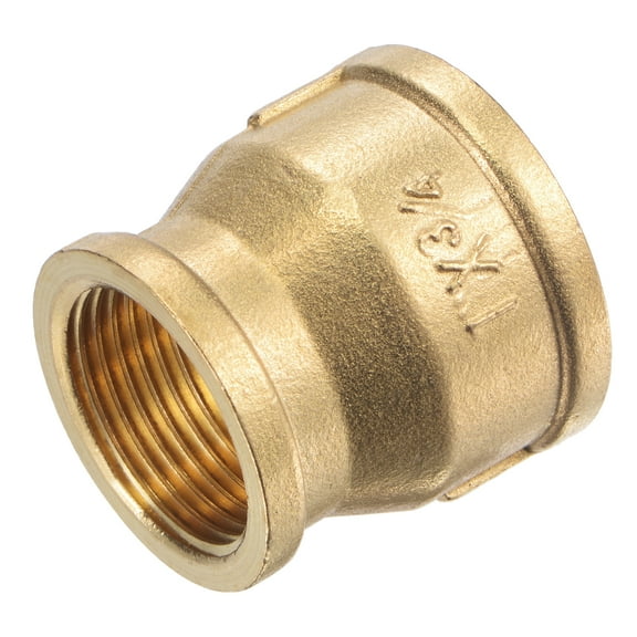 Uxcell G1 x G3/4 Female Thread Brass Reducer Pipe Fitting Coupling Connector