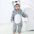 thumbnail image 2 of Penkiiy Autumn Winter Infant Toddler Baby Unisex Child Pajama Plush Onesie One-piece Sloth Costume Cotton One-piece Romper 18-24 Months Gray 2023 Summer Deal, 2 of 7