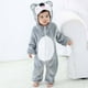 thumbnail image 2 of Pijamas Para Niños Pequeños Otoño Invierno Bebé Infantil Unisex Niño Pijama De Felpa Onesie Traje De Animal Perezoso De Una Pieza Gris Odeerbi  LM103-2959, 2 of 7