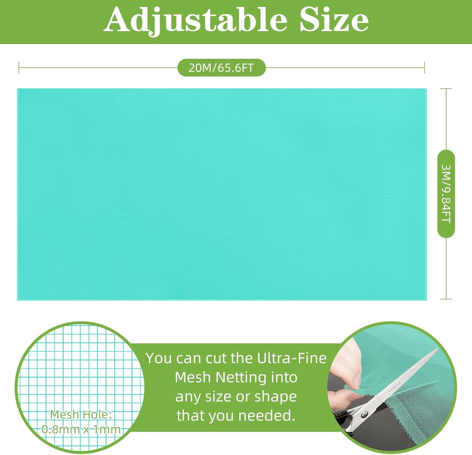 10x33FT Garden Netting Mesh Insect Bird Barrier Ultra Fine Mosquito Net Vegetable Fruit Plant Protection for Garden Patio Pests Bugs Plant Covers