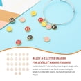 thumbnail image 2 of 26 Pieces Initial Letter Charms Handmade Hanging Pendant Double-sided Alloy Charm DIY Crafting Earring Using Accessories White, 2 of 6