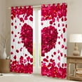 thumbnail image 2 of jejeloiu Romantic Rose Flowers Curtains Pack of 2 (42x84 Each),Happy Valentine'S Day Curtains Blackout,Cartoon Heart Loves Bedroom Curtains For Girls,Super Cozy Room Decor, 2 of 6