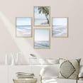 thumbnail image 2 of PixonSign Framed White Pastel Tropical Island Ocean Beach Shore Wall Art, Set of 4 Seaside Landscape Wall Decor Prints, Nature Wilderness Wall Décor Modern for Living Room, Bedroom - 12"x16" Natural, 2 of 5