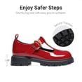 thumbnail image 2 of DREAM PAIRS Girls Mary Jane Shoes, Platform School Uniform Dress Shoes with Adjustable Buckle Strap, Chunky Sole T-Strap Casual Flats, 2 of 6