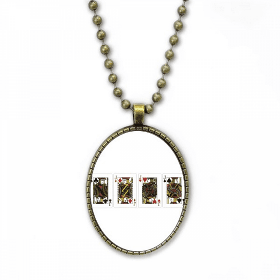 heart spade club j pattern necklace vintage chain bead pendant jewelry collection